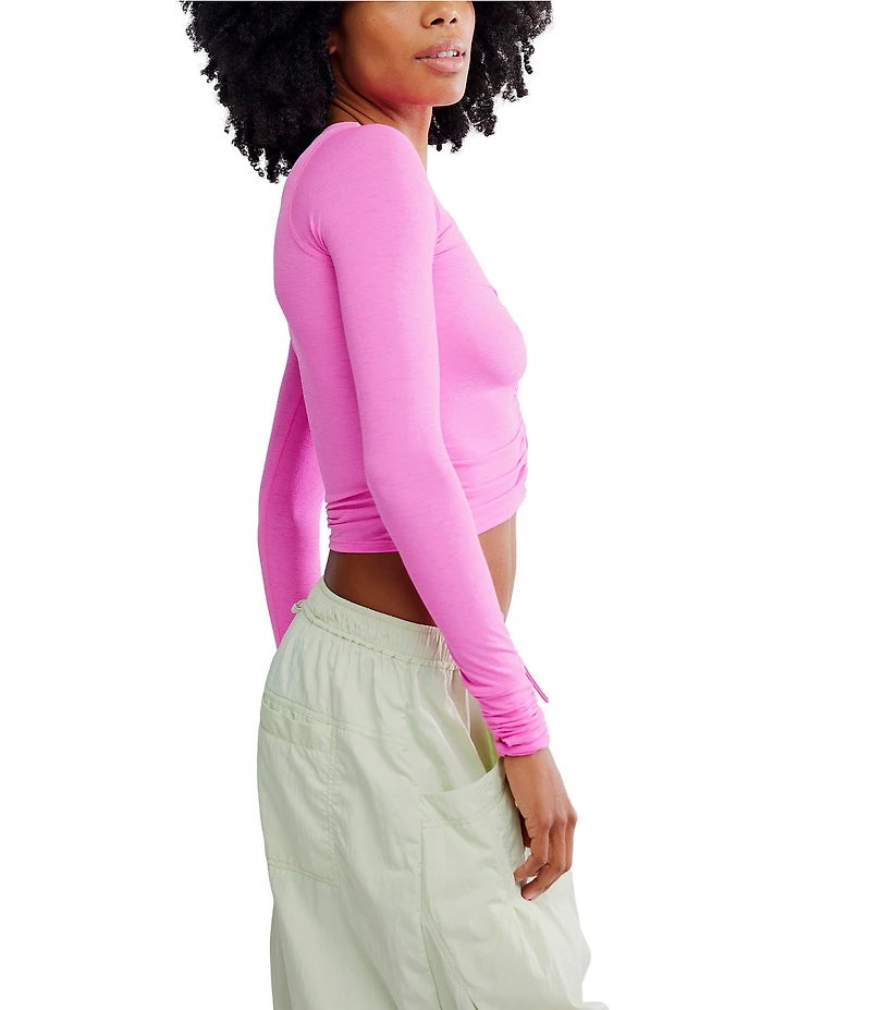 FP Movement Tempo Ruched Crew Neck Long Sleeve Top