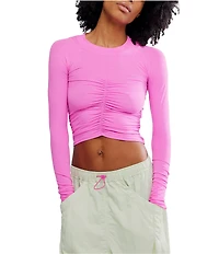 FP Movement Tempo Ruched Crew Neck Long Sleeve Top