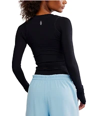 FP Movement Tempo Ruched Crew Neck Long Sleeve Top