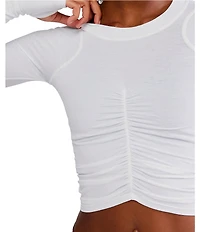 FP Movement Tempo Ruched Crew Neck Long Sleeve Top