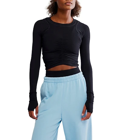 FP Movement Tempo Ruched Crew Neck Long Sleeve Top