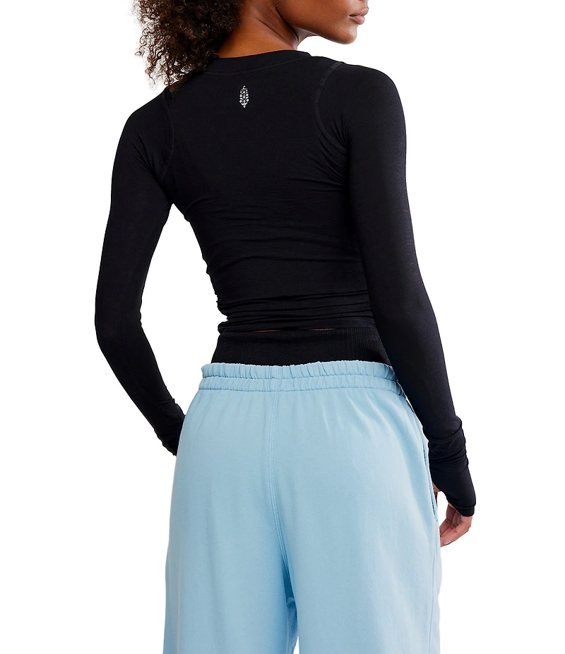 FP Movement Tempo Ruched Crew Neck Long Sleeve Top