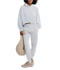 FP Movement Undefeated Hooded Long Sleeve Cropped Sweatshirt & High Rise Sweat Pants Set