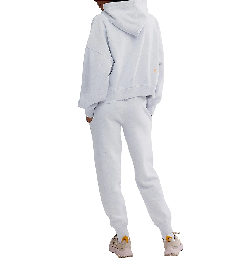 FP Movement Undefeated Hooded Long Sleeve Cropped Sweatshirt & High Rise Sweat Pants Set