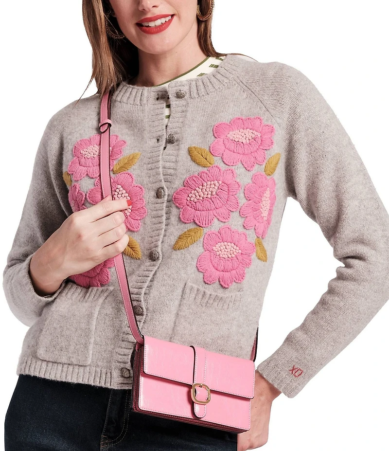 FRANCES VALENTINE Crossbody Accordion Buckled Wallet