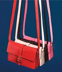 FRANCES VALENTINE Crossbody Accordion Buckled Wallet
