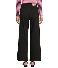 FRANCES VALENTINE Ace Stretch Denim Straight Wide Leg Jeans