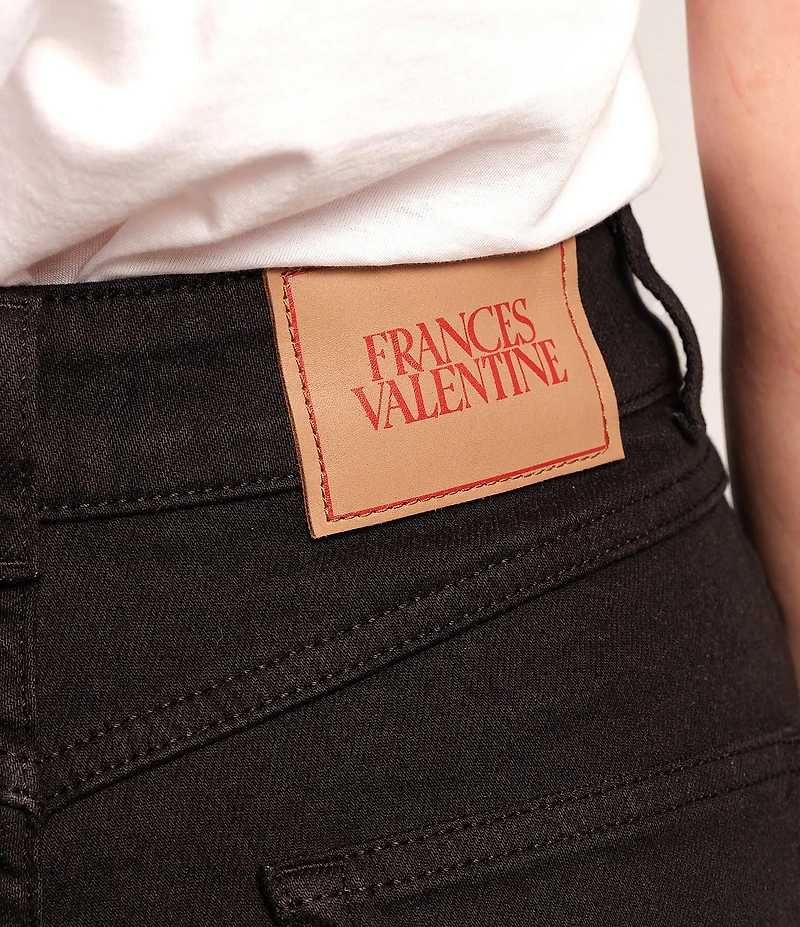 FRANCES VALENTINE Ace Stretch Denim Straight Wide Leg Jeans