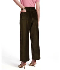 FRANCES VALENTINE Ace Velvet High Rise Wide Leg Pants