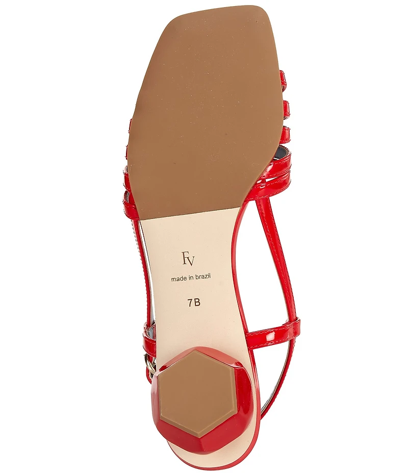 FRANCES VALENTINE Ally Vegan Leather Dome Heel Dress Sandals
