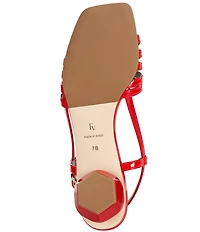 FRANCES VALENTINE Ally Vegan Leather Dome Heel Dress Sandals
