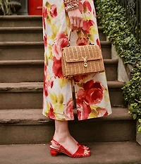 FRANCES VALENTINE Ally Vegan Leather Dome Heel Dress Sandals