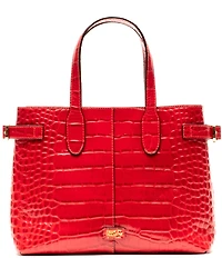 FRANCES VALENTINE Amalie Crocodile Leather Tote Bag