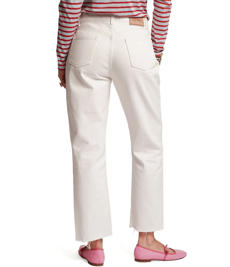 FRANCES VALENTINE Andy Denim Mid-Rise Cropped Boyfriend Jeans