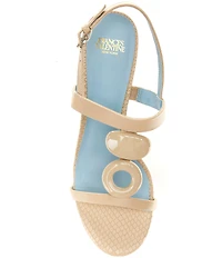 FRANCES VALENTINE Bianca Nappa Leather Slingback Block Heel Sandals