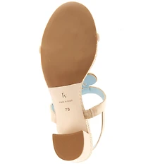 FRANCES VALENTINE Bianca Nappa Leather Slingback Block Heel Sandals