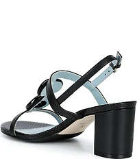 FRANCES VALENTINE Bianca Nappa Leather Slingback Block Heel Sandals