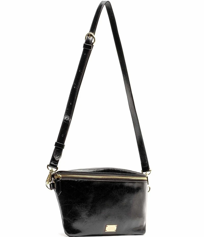 FRANCES VALENTINE Billie Crinkle Leather Sling Crossbody Bag