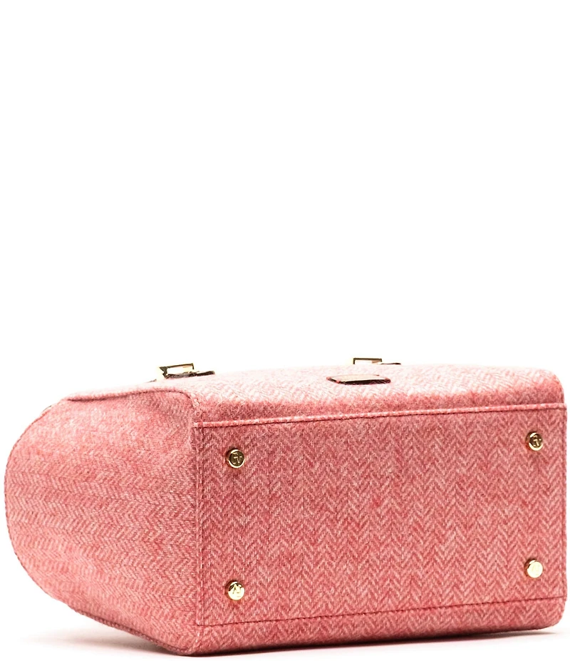 FRANCES VALENTINE Boxy Herringbone Wool Satchel Bag