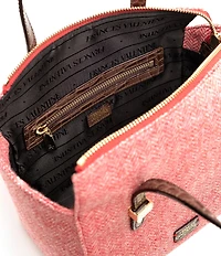 FRANCES VALENTINE Boxy Herringbone Wool Satchel Bag