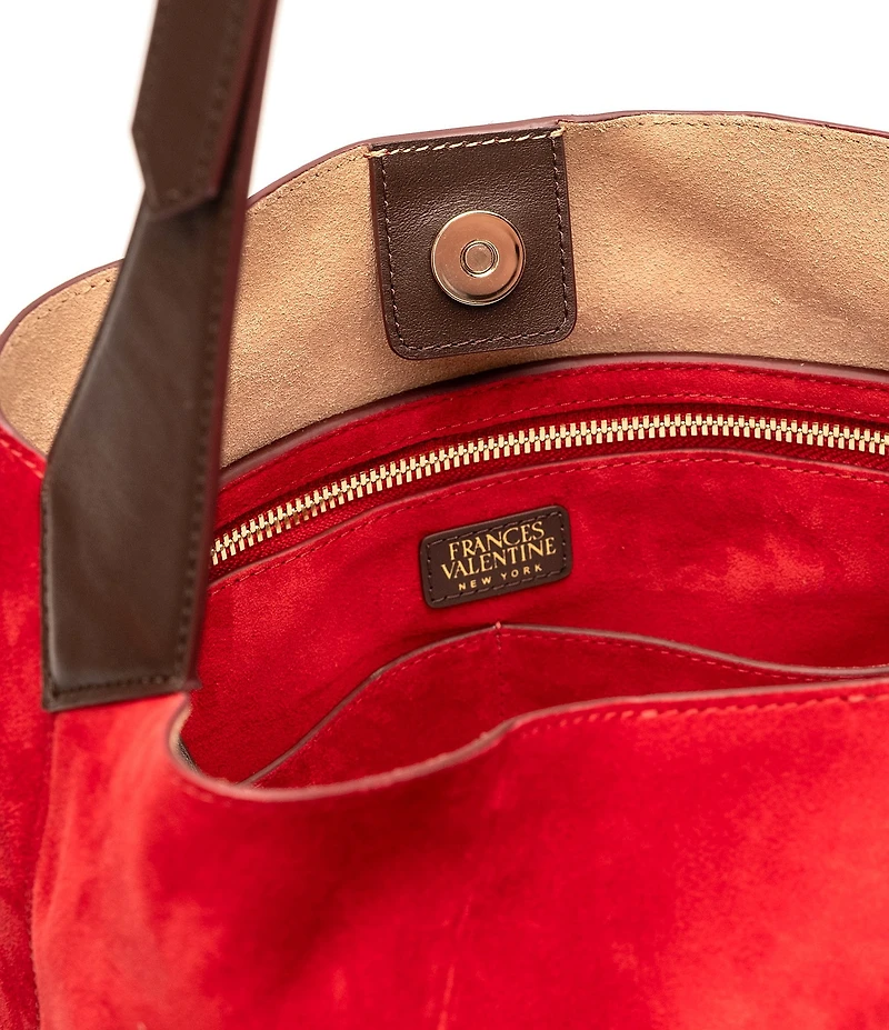 FRANCES VALENTINE Brynn Suede Hobo Shoulder Bag