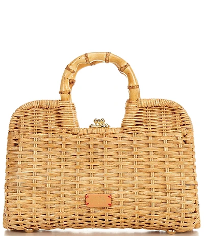 FRANCES VALENTINE Buzzy Basket Wicker Frame Bag