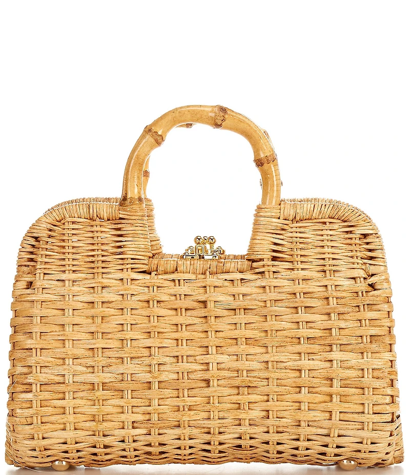 FRANCES VALENTINE Buzzy Basket Wicker Frame Bag