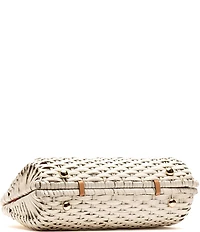 FRANCES VALENTINE Buzzy Wicker Basket Top Handle Satchel Bag