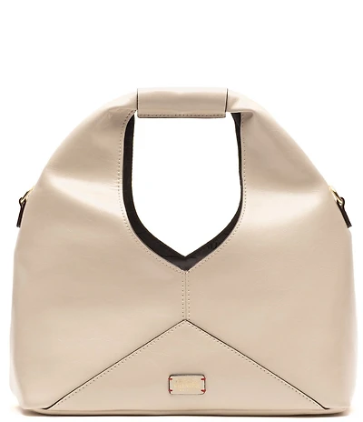 FRANCES VALENTINE Crescent Leather Handle Tote Bag