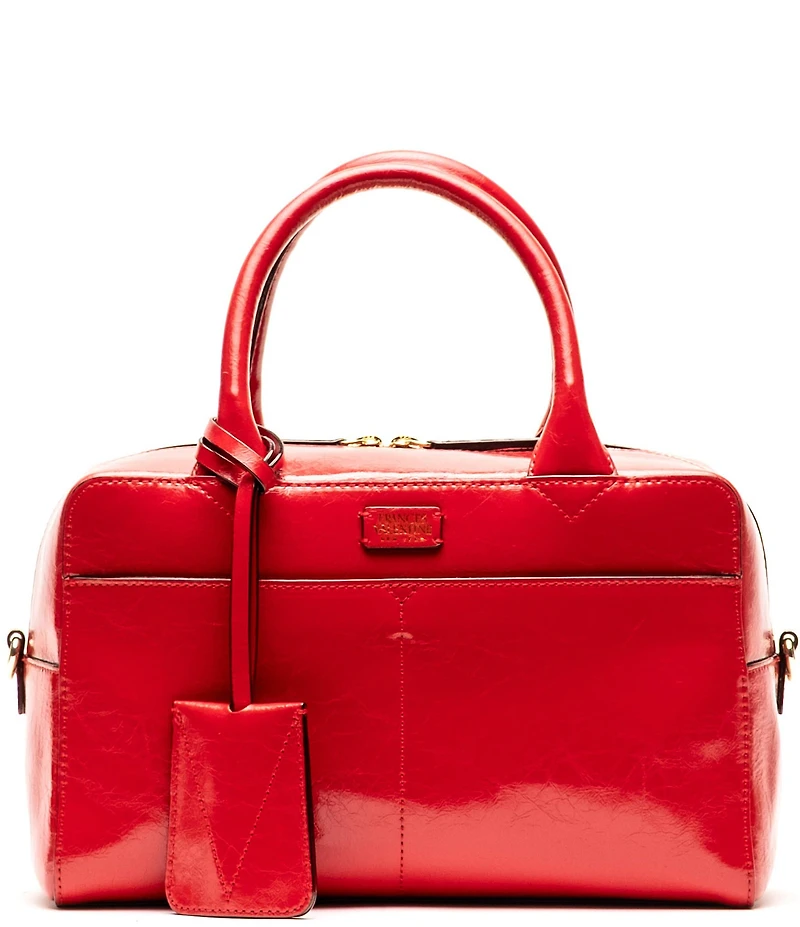 FRANCES VALENTINE Crinkle Leather Bunny Satchel Bag