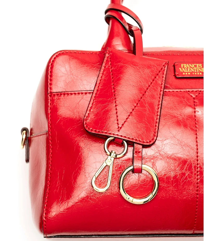 FRANCES VALENTINE Crinkle Leather Bunny Satchel Bag