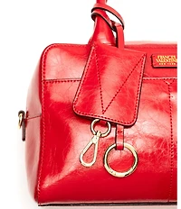 FRANCES VALENTINE Crinkle Leather Bunny Satchel Bag