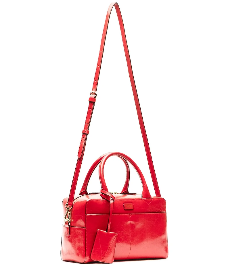 FRANCES VALENTINE Crinkle Leather Bunny Satchel Bag