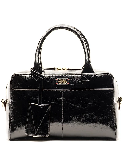 FRANCES VALENTINE Crinkle Leather Bunny Satchel Bag