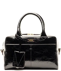 FRANCES VALENTINE Crinkle Leather Bunny Satchel Bag