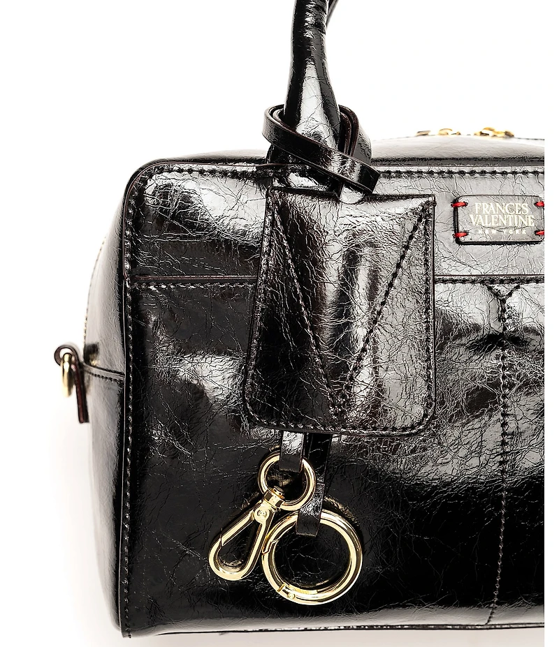 FRANCES VALENTINE Crinkle Leather Bunny Satchel Bag