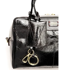 FRANCES VALENTINE Crinkle Leather Bunny Satchel Bag