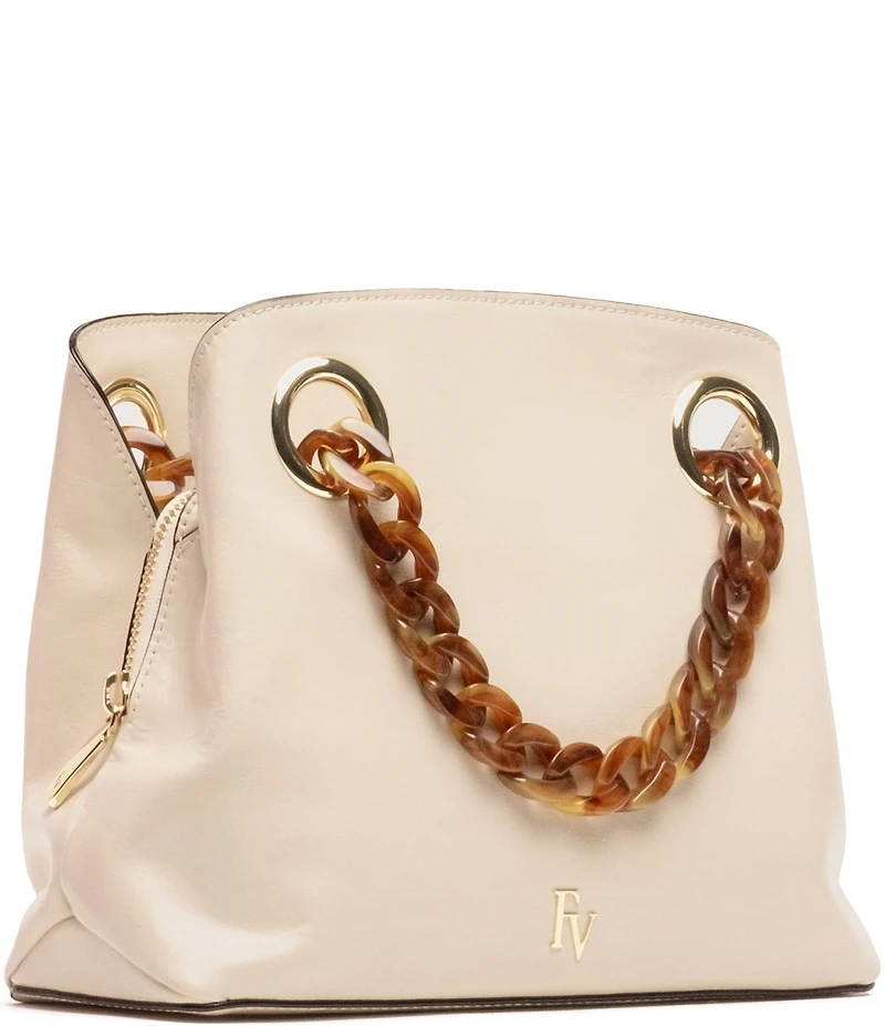 FRANCES VALENTINE Crinkled Leather Skip Tote Bag
