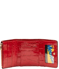 FRANCES VALENTINE Croc Embossed Perfect Wallet