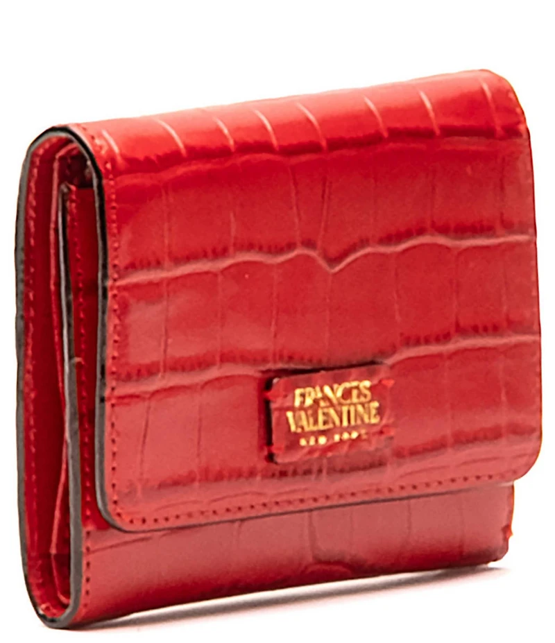FRANCES VALENTINE Croc Embossed Perfect Wallet