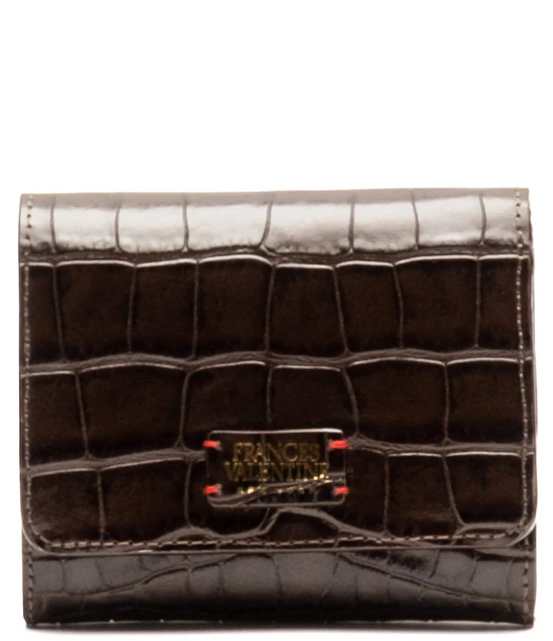 FRANCES VALENTINE Croc Embossed Perfect Wallet