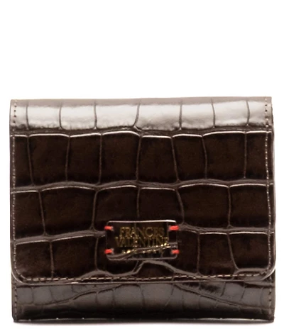 FRANCES VALENTINE Croc Embossed Perfect Wallet