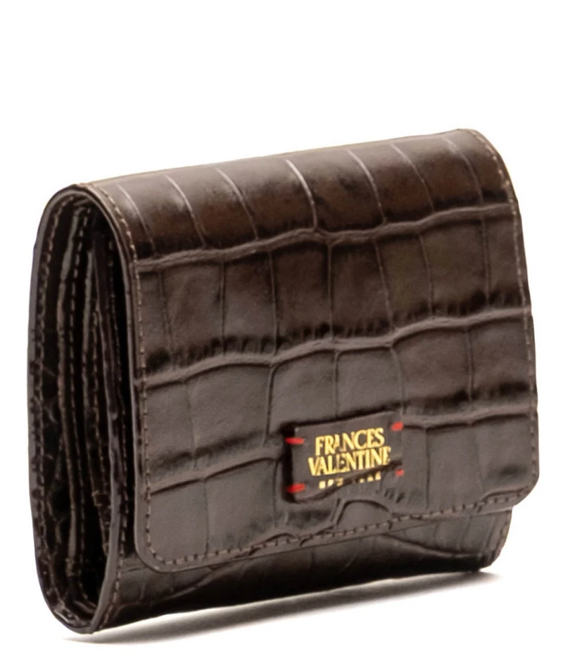 FRANCES VALENTINE Croc Embossed Perfect Wallet