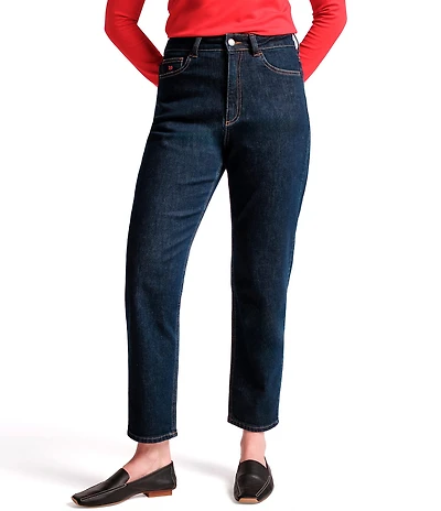 FRANCES VALENTINE Denim High-Rise Tapered Jeans