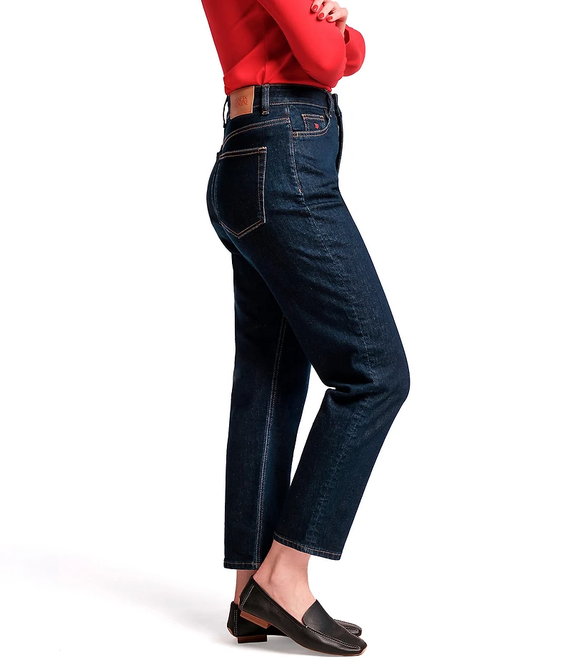 FRANCES VALENTINE Denim High-Rise Tapered Jeans