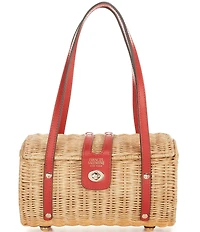 FRANCES VALENTINE Dottie Wicker Basket Satchael Bag