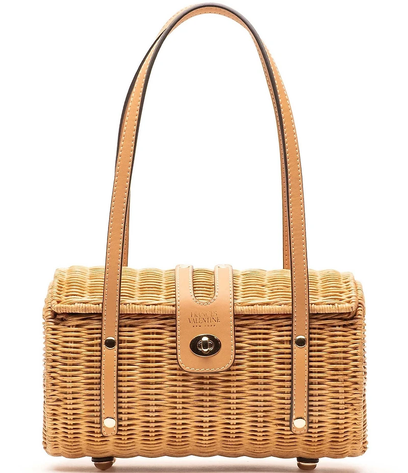 FRANCES VALENTINE Dottie Wicker Basket Satchael Bag
