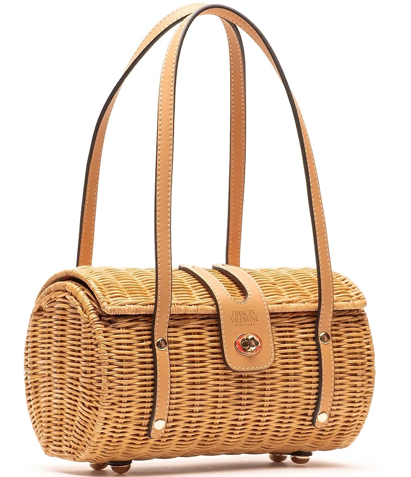 FRANCES VALENTINE Dottie Wicker Basket Satchael Bag