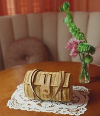 FRANCES VALENTINE Dottie Wicker Basket Satchael Bag
