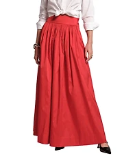 FRANCES VALENTINE Dupion High-Rise Full Length Skirt